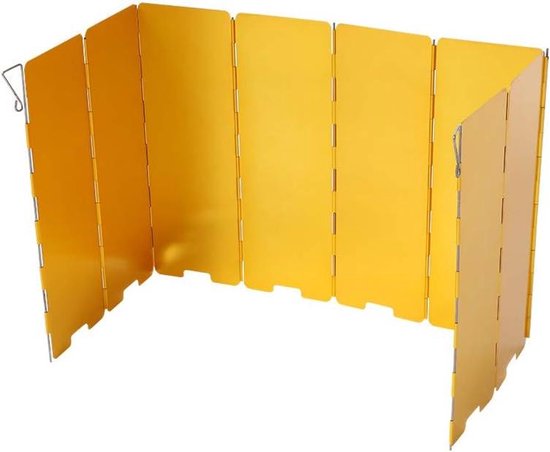 Kampeer Kookplaat Windscherm - Opvouwbaar Windscherm - Buiten Koken - 8-Delig Ontwerp - 25cm Hoog - Rood