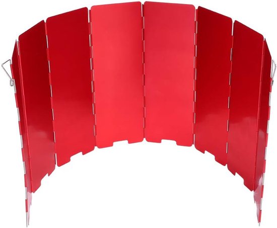 Kampeer Kookplaat Windscherm - Outdoor Kachel Windvanger - Efficiënt Koken Buiten - Opvouwbaar 8-Plaat Ontwerp - 67 x 24 cm