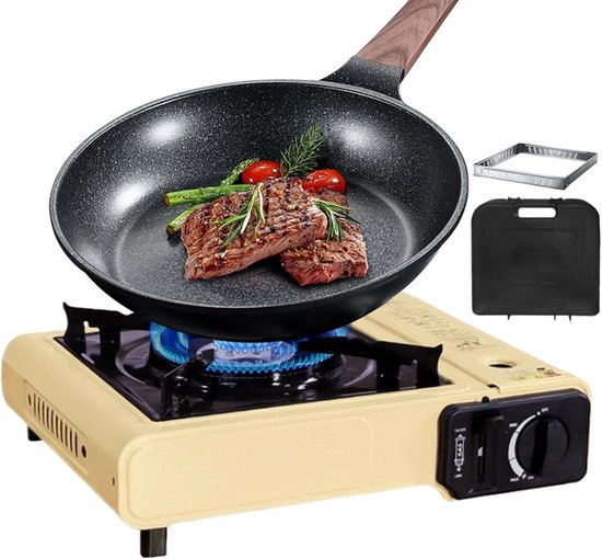 Kampeer Kookset - Outdoor Kooktoestel - Buiten Koken - Elektronische Ontsteking - 34x29x12cm