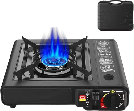 Kampeer Kookstel - Draagbare Kachel - Outdoor Koken - Automatische Ontsteking - 37x29x11 cm