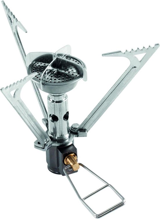 Kampeer Kooktoestel - Compact Gasstel - Buiten Koken - Direct Op Gascartridge - 11.6 x 6.7 cm - Zilver