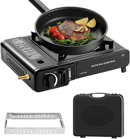 Kampeer Kooktoestel - Draagbare Kachel - Buiten Koken - Windbescherming - 357L x 317B x 96H cm - Zilver
