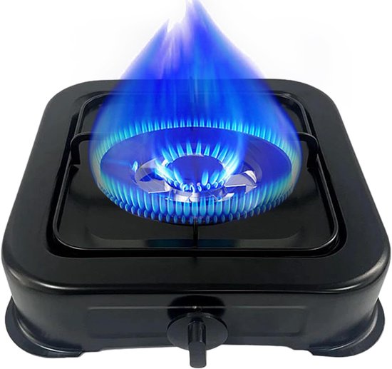 Kampeer kooktoestel - Enkelbrander kookplaat - Outdoor koken - Lichtgewicht en stabiel - 33x29x8 cm - Zwart