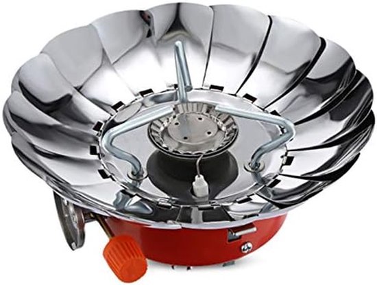 Kampeer Kooktoestel - Outdoor Brander - Buiten Koken - Winddichte Lotus - 15x15x12 cm - Zilver