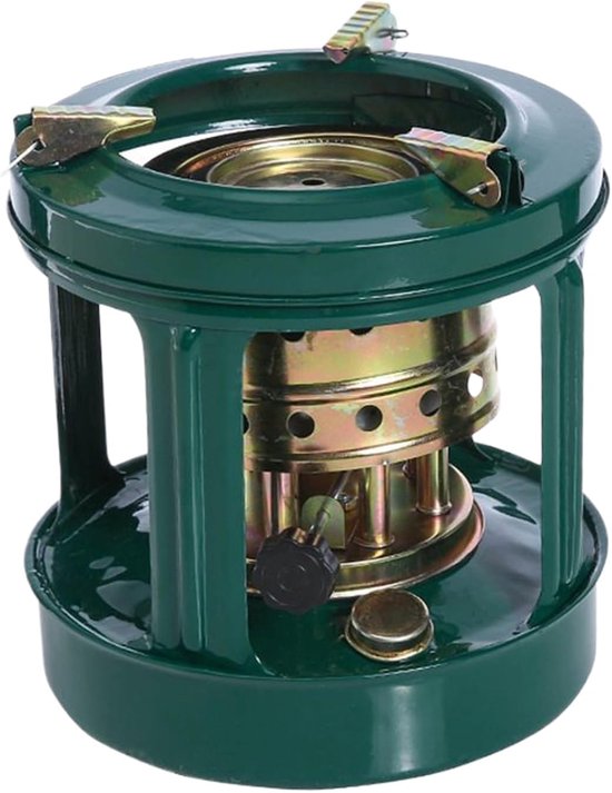 Kampeer Kooktoestel - Petroleumbrander Outdoor - Buiten Koken - Winddicht Ontwerp - 18 cm Hoog - Legergroen