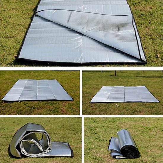 Kampeer Mat - Isolatie Deken - Buiten Slapen - Waterdicht En Warm - 200 x 75 cm - Zilver