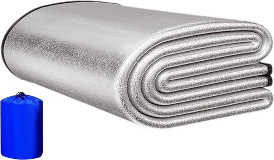 Kampeer mat - Isolatiemat buiten - Comfortabel slapen - Warmte reflecterend - 200x200cm - Zilver