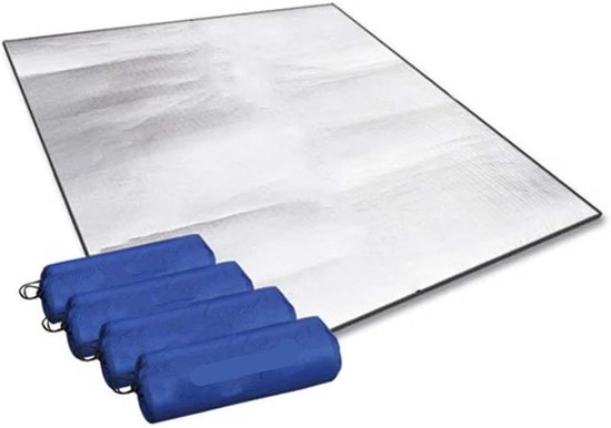 Kampeer Mat - Isolerende Deek - Buiten Ontspannen - Warmte Behoud - 100 x 200 cm - Zilver