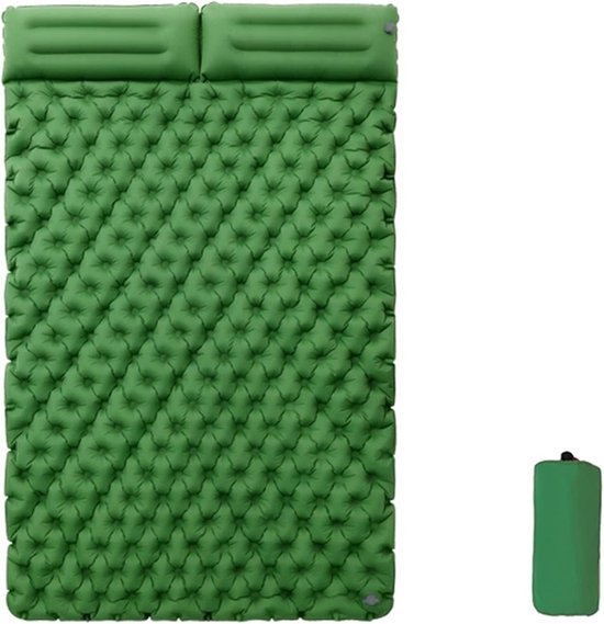 Kampeer Mat - Luchtbed - Buiten slapen - Waterdicht - 200x120cm - Groen van Merkloos