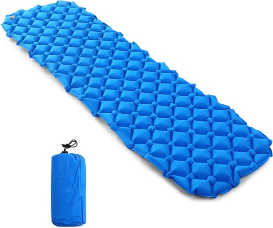 Kampeer Mat - Slaapmat Dubbel - Buiten Kamperen - Waterdicht Materiaal - 2 Persoons - Blauw