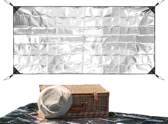 Kampeer Mat - Slaapmat Foamfolie - Buiten Kamperen - Waterdicht Warmte-isolerend - 125x200cm - Zilver