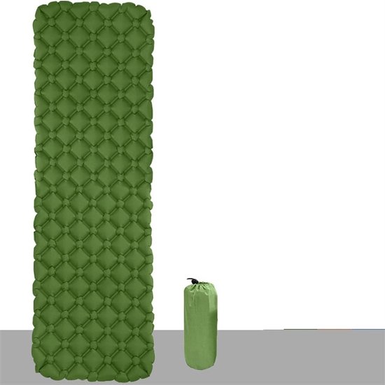 Kampeer Mat - Slaapmat Luchtbed - Outdoor Slapen - Zelfopblaasbaar - 190x60x5cm - Groen