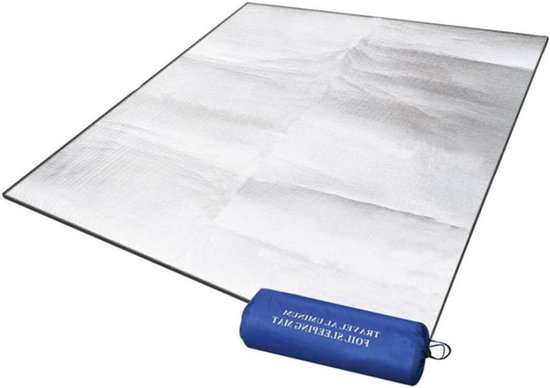Kampeer Mat - Slaapmat Vochtwerend - Buiten Slapen - Dubbelzijdig Aluminium - 200x150 cm - Zilver