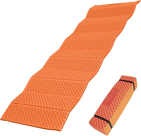 Kampeer Mat - Slaapmat Vochtwerend - Buiten Slapen - Ergonomische Schuim Ondersteuning - 186 x 57 cm - Oranje