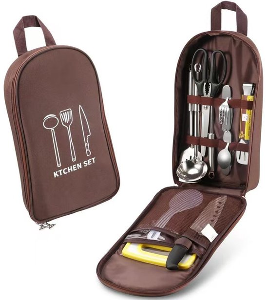 Kampeer Reiskookgerei Tas - Reistas - Draagbare Zak voor BBQ Camping Keukengerei Keukenset - Alleen tassen, geen accessoires