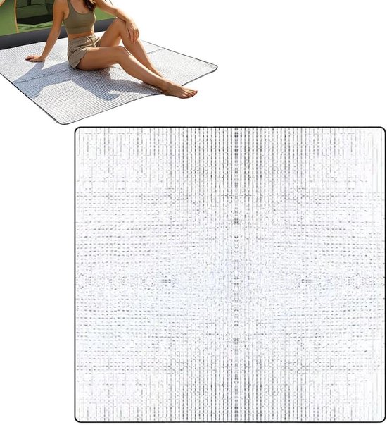 Kampeer slaapmat - Isolerende mat - Buiten slapen - Dubbelzijdig comfort - 200 x 200 cm - Zilver