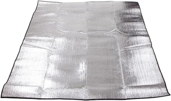 Kampeer slaapmat - Isolerende mat - Buiten slapen - Warmte reflecterend - 200x200 cm - Aluminium