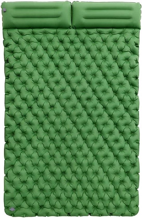 Kampeer Slaapmat - Luchtbed Mat - Buiten Rusten - Dubbel Persoons - Compact Opvouwbaar - Blauw