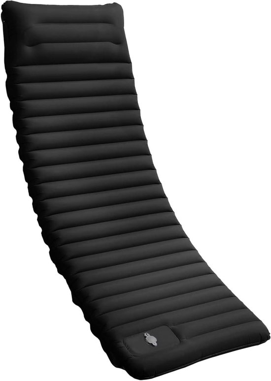 Kampeer slaapmat - Luchtbed mat - Buiten slapen - Zelfopblazend - 10 cm dik - Zwart