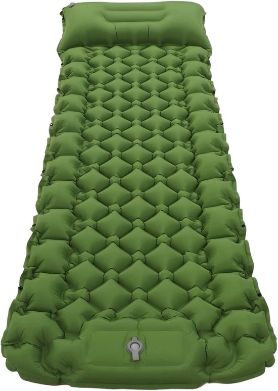Kampeer slaapmat - Luchtbed - Outdoor avontuur - Ingebouwde pomp - Twin formaat - Groen