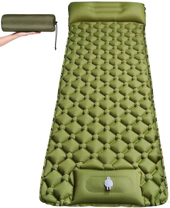 Kampeer Slaapmat - Luchtbed Outdoor - Comfortabel Slapen - Snel Opgeblazen - 78.7 x 27.6 Inch - Groen