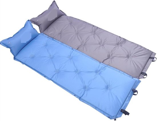 Kampeer Slaapmat - Luchtbed Tent - Comfortabel Slapen - Zelfopblaasbaar - 180x53x3CM - Grijs