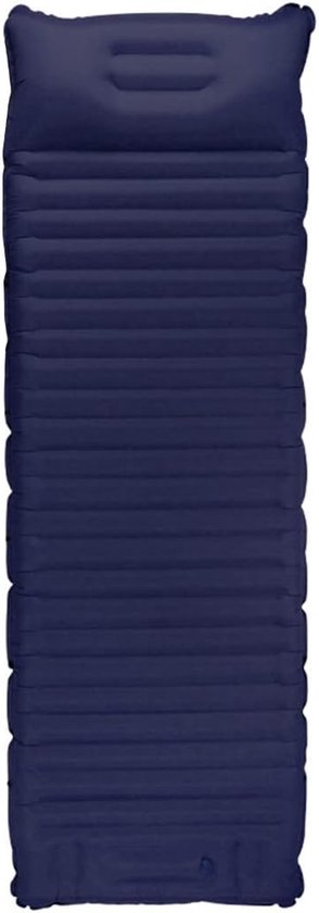 Kampeer Slaapmat - Luchtmatras Outdoor - Comfortabel Slapen Buiten - Ingebouwde Voetpomp - 192x68x10 cm - Donkerblauw