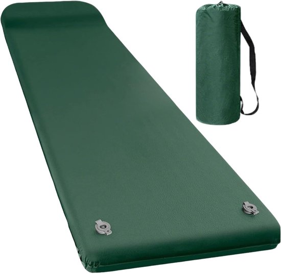 Kampeer Slaapmat - Opblaasbaar Matras - Buiten Ontspannen - Automatisch Opblazend - 195x65x6 cm - Enkel Kenmerk