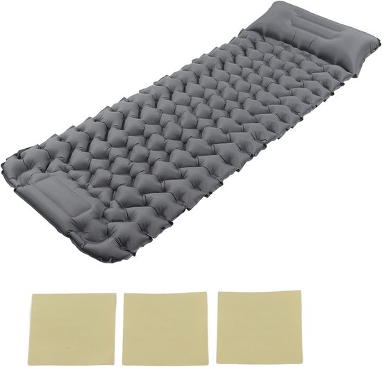 Kampeer Slaapmat - Opblaasbaar Matras - Buiten Slapen - Ingebouwde Voetpomp - 196 x 68 x 9 cm van Merkloos