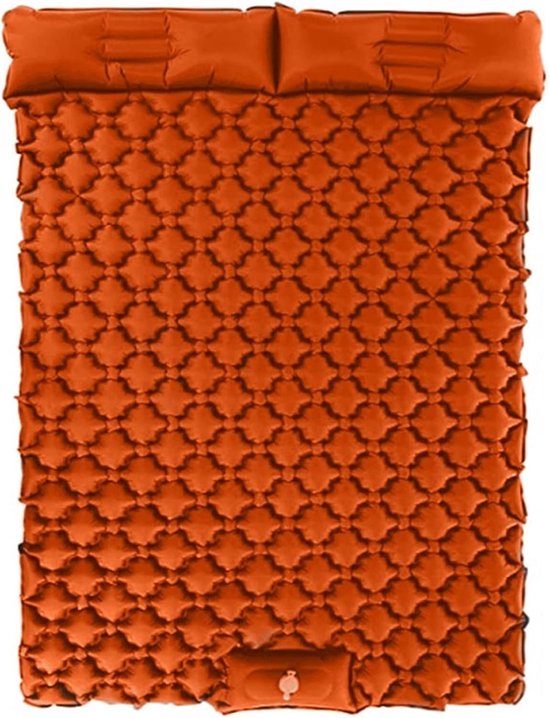 Kampeer Slaapmat - Opblaasbaar Matras - Outdoor Slapen - Voetpomp Integratie - 200x120cm - Oranje van Merkloos