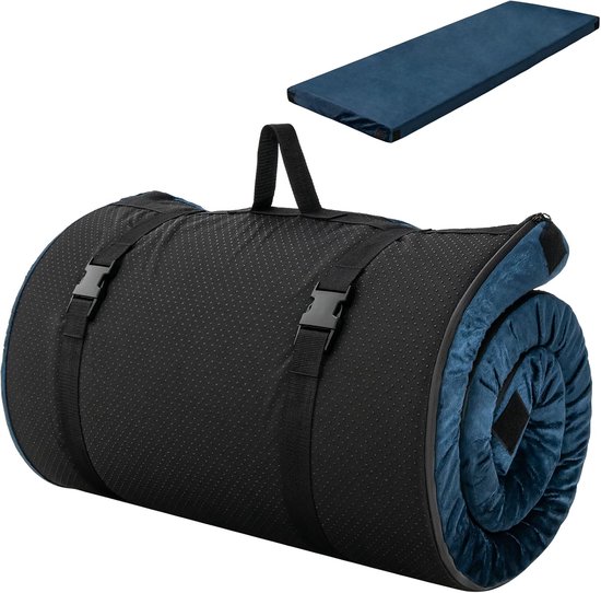 Kampeer Slaapmat - Reis Matras - Buiten Overnachten - Extra Dik Schuim - 183 x 625 cm - Donkerblauw