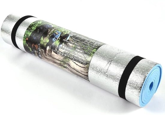 Kampeer Slaapmat - Schuim Mat - Buiten Slapen - Waterdicht Aluminiumfolie - 180x50 cm - Blauw