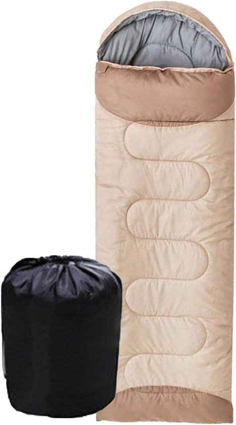 Kampeer slaapzak - Buiten slaapzak - Warm weer kamperen - Waterdicht winddicht - 190x75 cm - Kaki