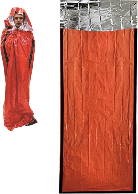 Kampeer Slaapzak - Lichtgewicht Slaapzak - Outdoor Avontuur - Geavanceerde Warmte Isolatie - 266 x 91 cm - Oranje