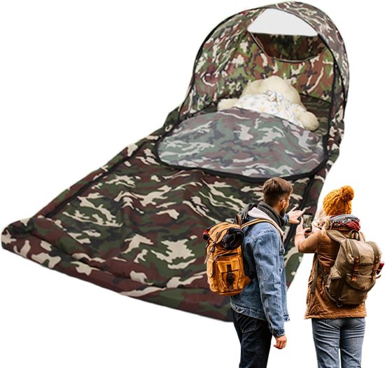 Kampeer Slaapzak - Lichtgewicht Slaapzak - Outdoor Reizen - Waterdicht Polyester - 200x73cm Enkel - Zoals Afgebeeld