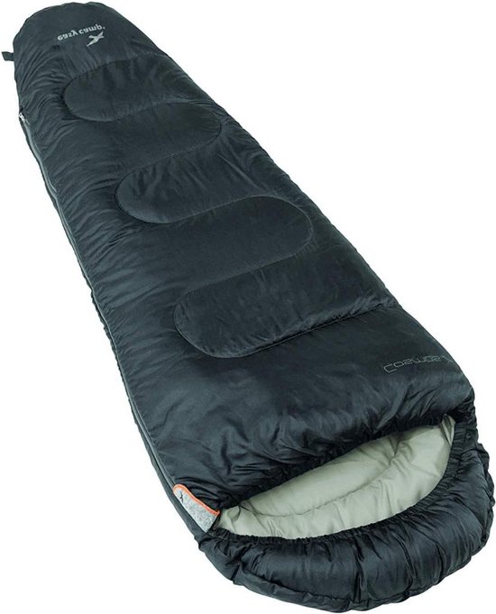 Kampeer Slaapzak - Mummy Slaapzak - Kamperen en Hiken - Anti-Snag Rits - One Size - Zwart