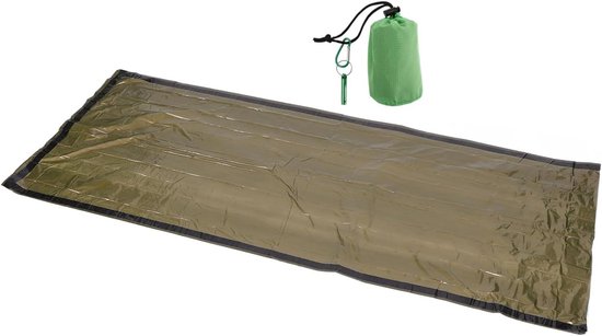 Kampeer Slaapzak - Nood Slaapzak - Buiten Overnachten - Warmte Isolatie - 210x91 cm - Groen