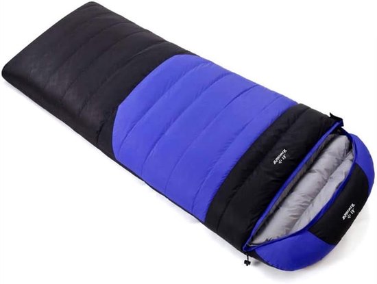 Kampeer slaapzak - Outdoor deken - Kamperen en reizen - Waterdicht en ademend - 220x80 cm - Blauwzwart
