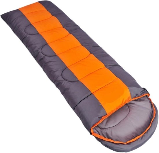 Kampeer Slaapzak - Outdoor Slaapzak - Kamperen en Hiken - Warmte-isolatie - 75 x 220 cm - Oranje