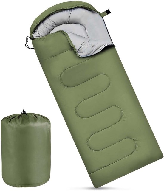 Kampeer Slaapzak - Outdoor Slaapzak - Kamperen en Reizen - Waterdicht en Lichtgewicht - 210 cm - Groen