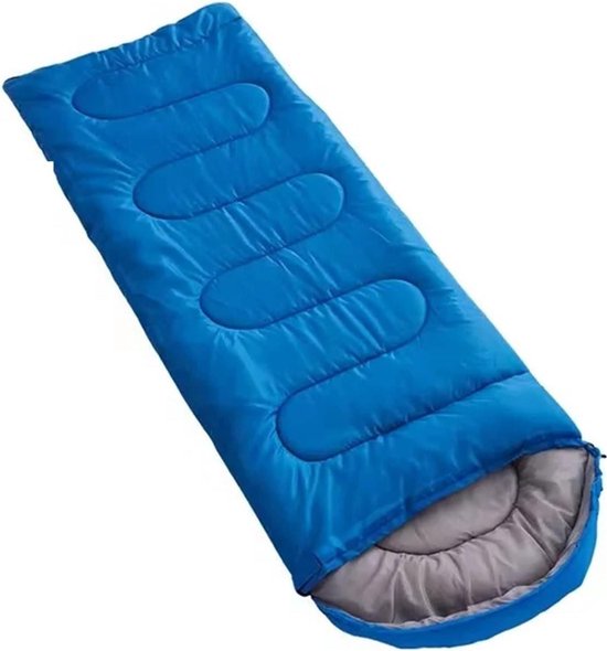 Kampeer slaapzak - Outdoor slaapzak - Reizen en wandelen - Lichtgewicht ontwerp - 210 x 75 cm - Blauw en groen