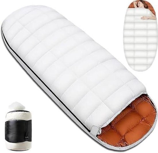 Kampeer Slaapzak - Outdoor Slaapzak - Reizen en Wandelen - Lichtgewicht Waterdicht - 225 x 95 cm - Beige Bruin