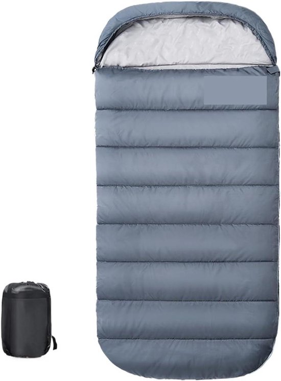 Kampeer slaapzak - Outdoor tas - Kamperen en reizen - Lichtgewicht en compact - 200x100 cm - Grijs