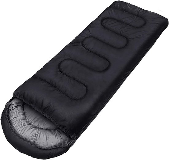 Kampeer Slaapzak - Outdoor Zak - Buiten Reizen - Waterdicht 4 Seizoen - One Size - Zwart