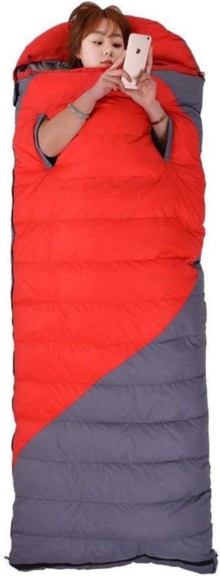 Kampeer slaapzak - Outdoor zak - Koud weer slapen - Waterdichte draagtas - 215 x 80 cm - Blauw
