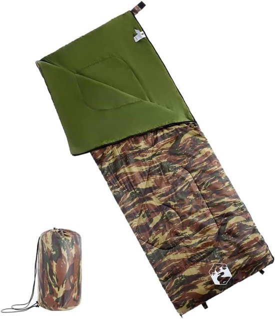 Kampeer Slaapzak - Reis Slaapzak Backpacking - Buiten Overnachten - Waterbestendig Weerbestendig - 190 x 72 cm - Camouflage