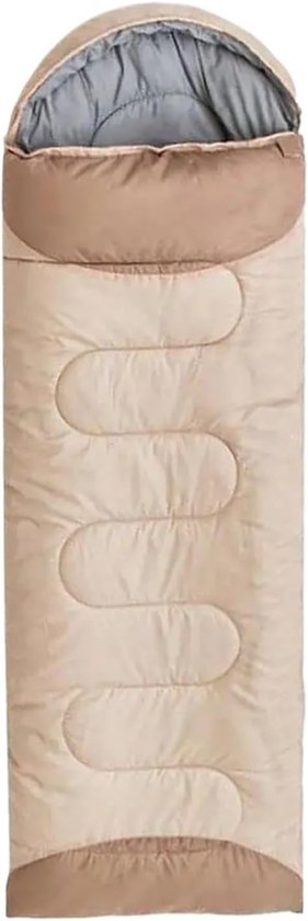 Kampeer slaapzak - Reis slaapzak - Buiten slapen - Waterbestendig ontwerp - 190 x 75 cm - Beige