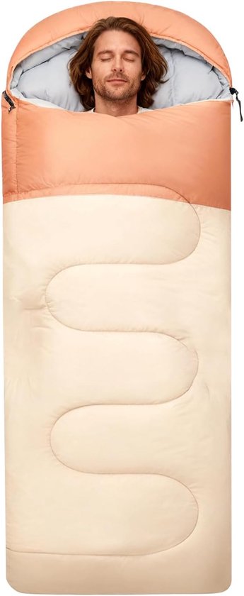 Kampeer Slaapzak - Reis Slaapzak - Outdoor Avontuur - Winddicht Waterdicht - 210 x 75 cm - Khaki