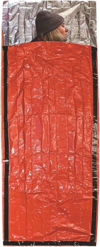 Kampeer Slaapzak - Warm Lighgewicht - Buiten Overnachten - Reflecterende Warmte - 266x91 cm - Oranje