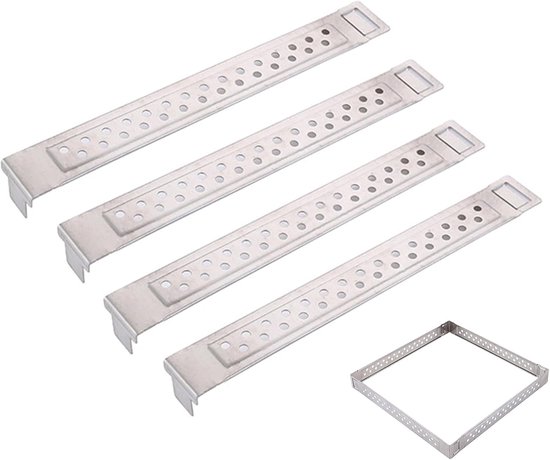 Kampeer Windscherm - Kooktoestel Afdekplaat - Buiten Koken - Opvouwbaar Hittebestendig - 21.3x21.3x2.5cm - Roestvrijstaal van Merkloos